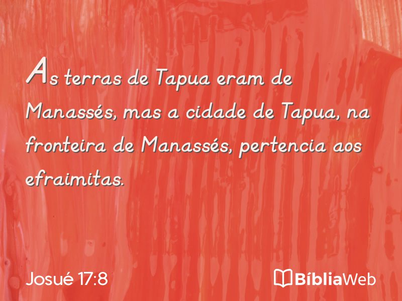 Josué 17:8 em imagem para compartilhar
