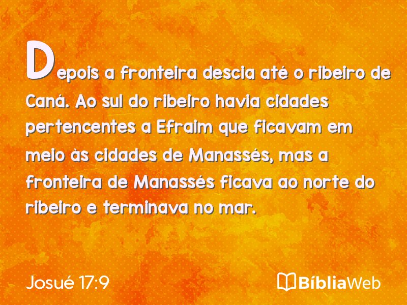 Josué 17:9 em imagem para compartilhar