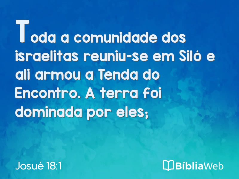 Josué 18:1 em imagem para compartilhar