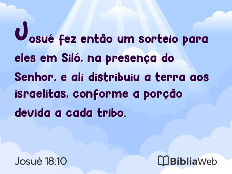 Josué 18:10 em imagem para compartilhar