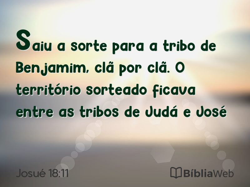 Josué 18:11 em imagem para compartilhar