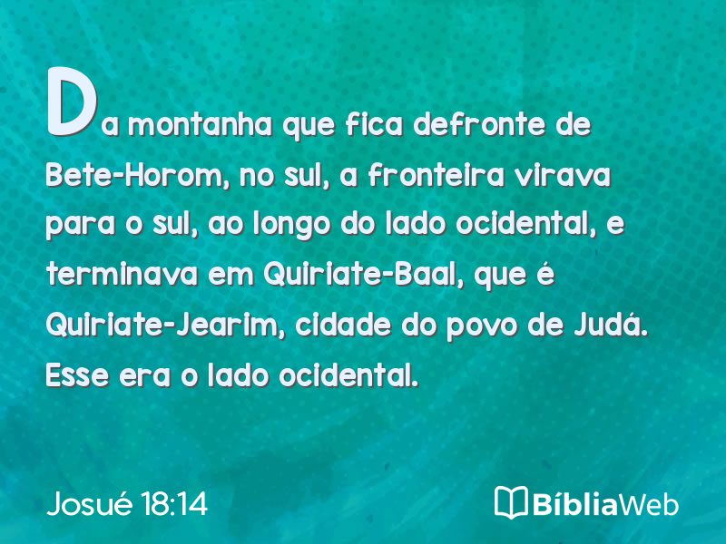 Josué 18:14 em imagem para compartilhar