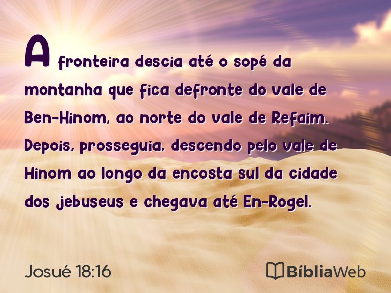 Josué 18:16 em imagem para compartilhar