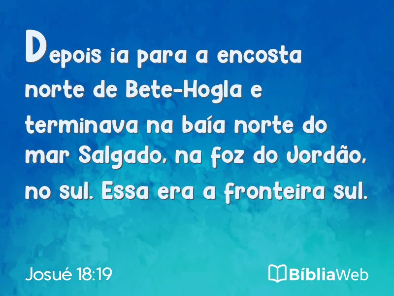 Josué 18:19 em imagem para compartilhar