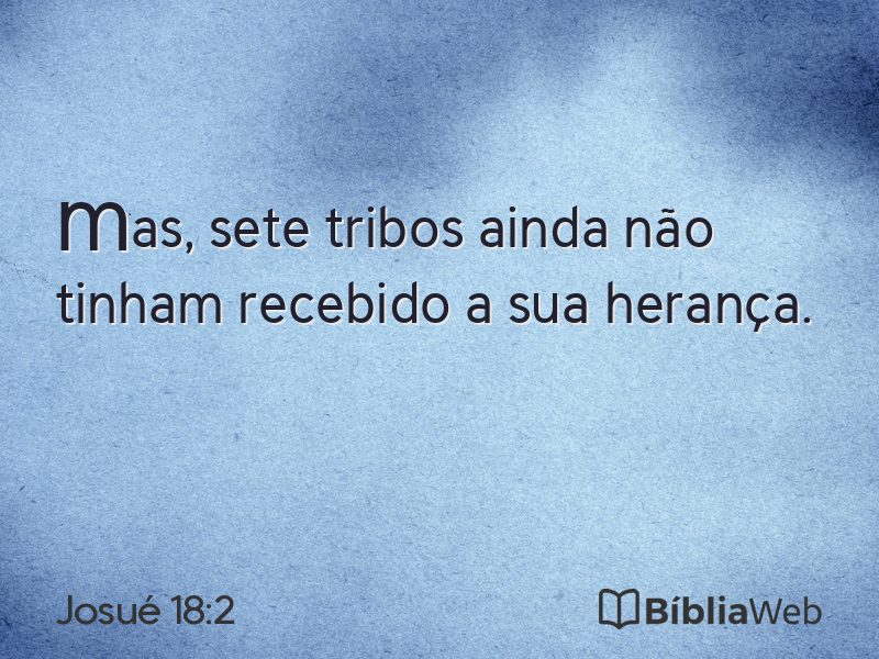 Josué 18:2 em imagem para compartilhar