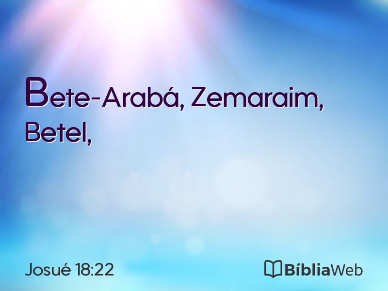 Josué 18:22 em imagem para compartilhar