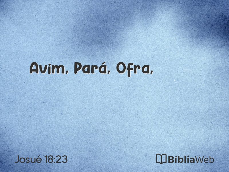 Josué 18:23 em imagem para compartilhar