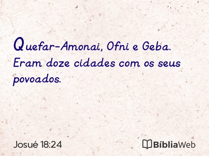 Josué 18:24 em imagem para compartilhar