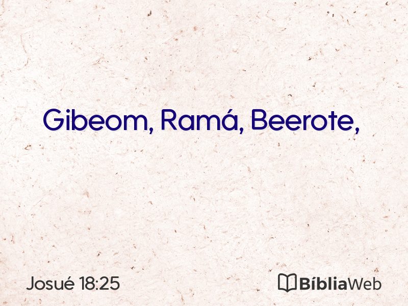 Josué 18:25 em imagem para compartilhar