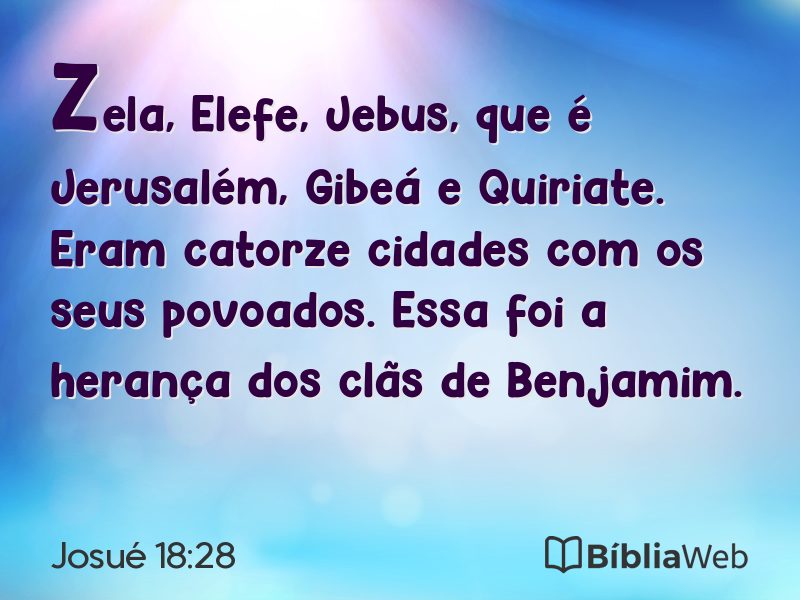 Josué 18:28 em imagem para compartilhar