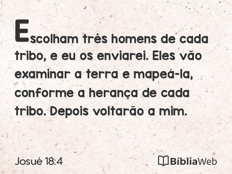 Josué 18:4 em imagem para compartilhar
