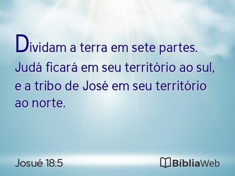 Josué 18:5 em imagem para compartilhar