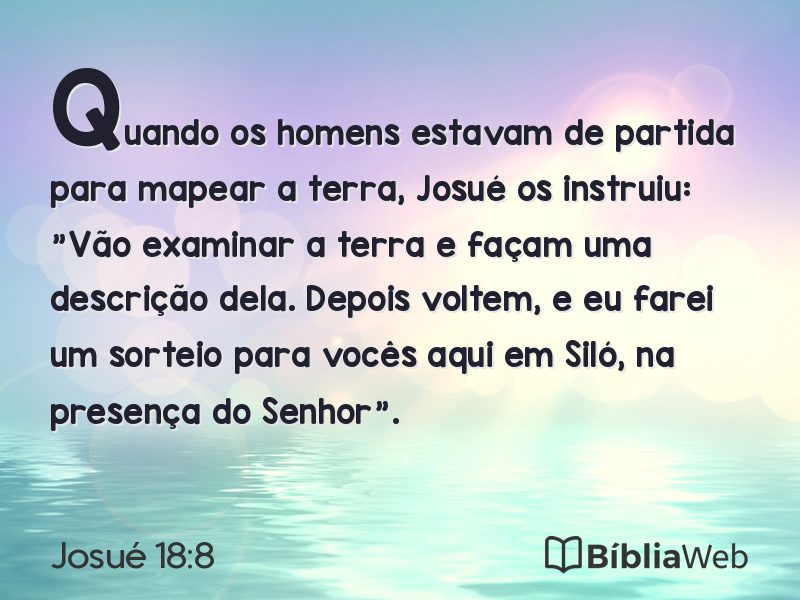 Josué 18:8 em imagem para compartilhar