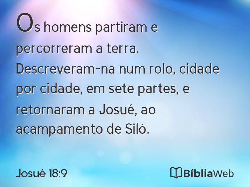 Josué 18:9 em imagem para compartilhar