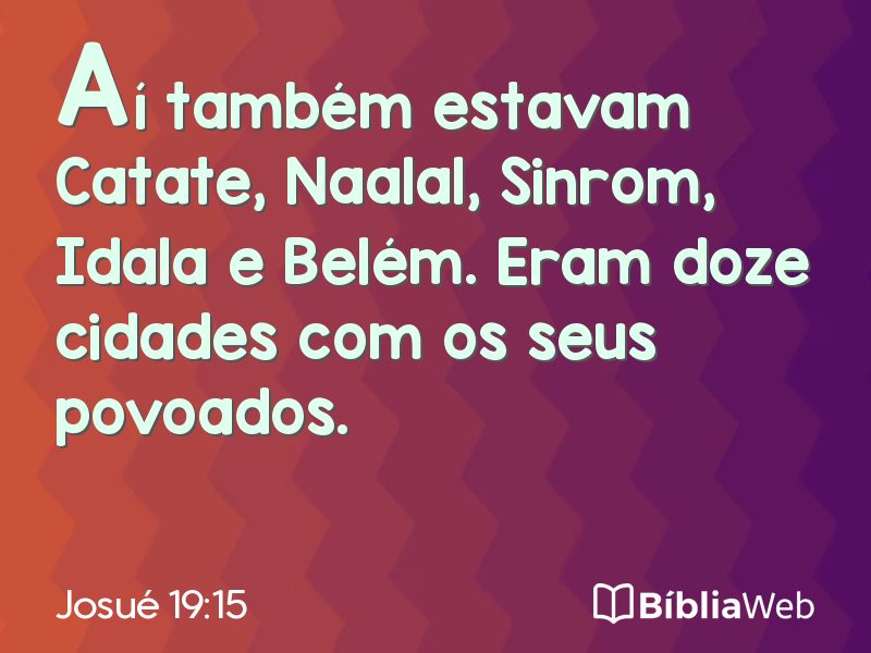Josué 19:15 em imagem para compartilhar