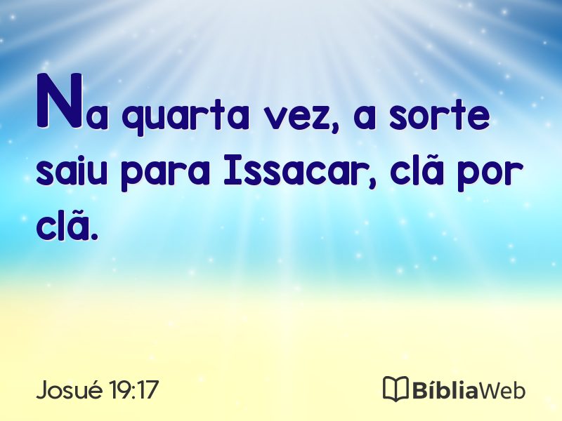 Josué 19:17 em imagem para compartilhar