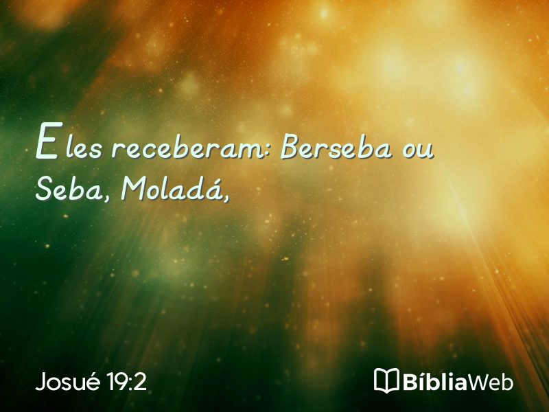 Josué 19:2 em imagem para compartilhar