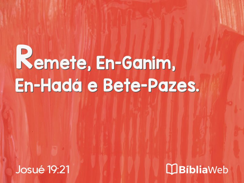 Josué 19:21 em imagem para compartilhar