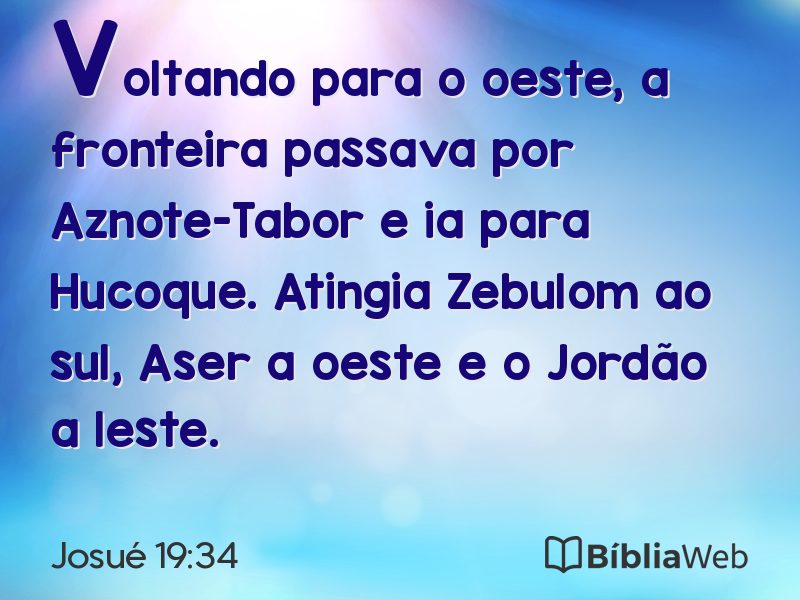 Josué 19:34 em imagem para compartilhar