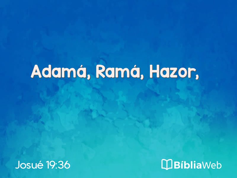 Josué 19:36 em imagem para compartilhar