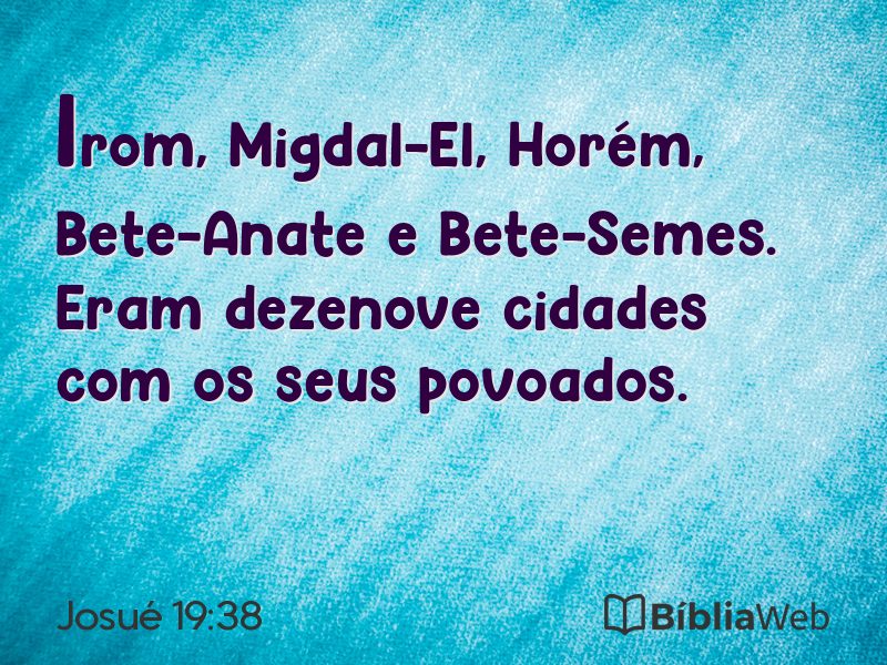 Josué 19:38 em imagem para compartilhar