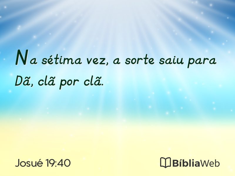 Josué 19:40 em imagem para compartilhar