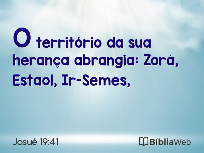 Josué 19:41 em imagem para compartilhar
