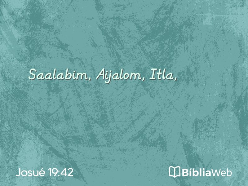 Josué 19:42 em imagem para compartilhar