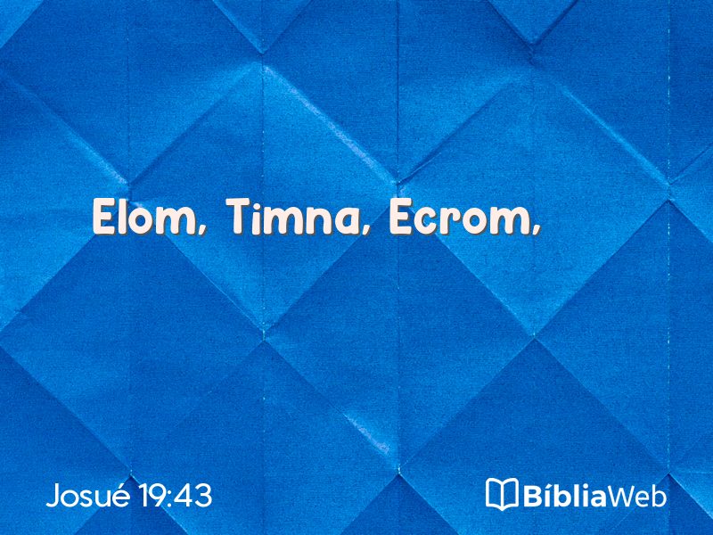 Josué 19:43 em imagem para compartilhar