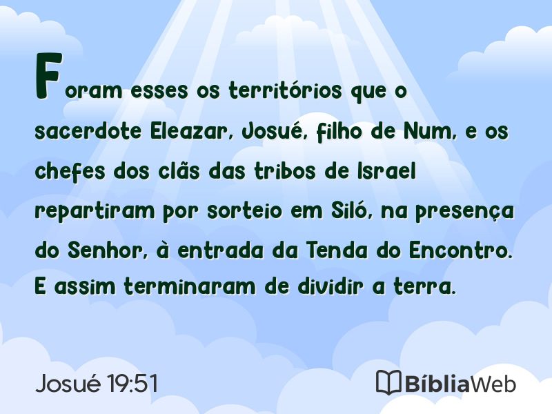 Josué 19:51 em imagem para compartilhar