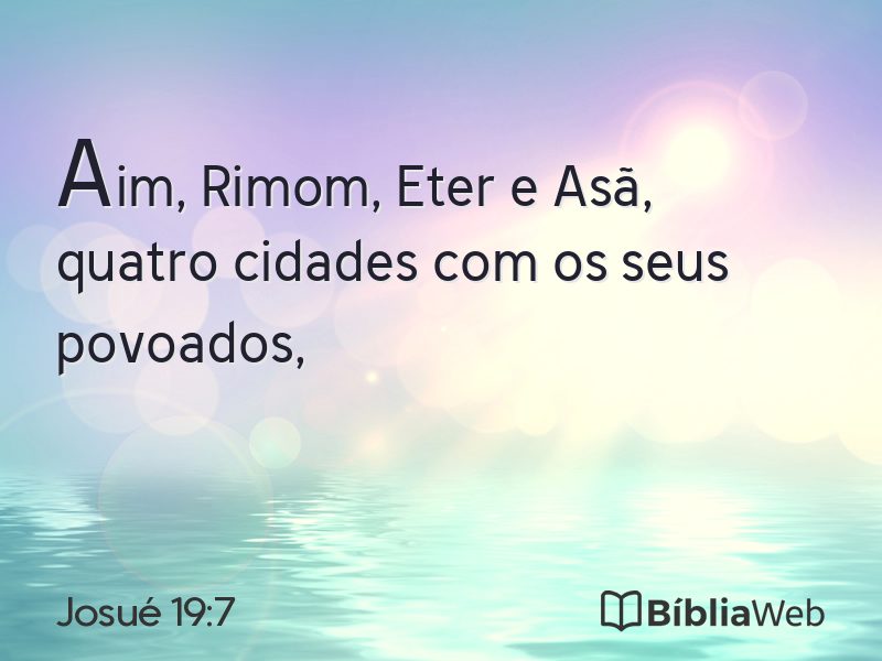 Josué 19:7 em imagem para compartilhar