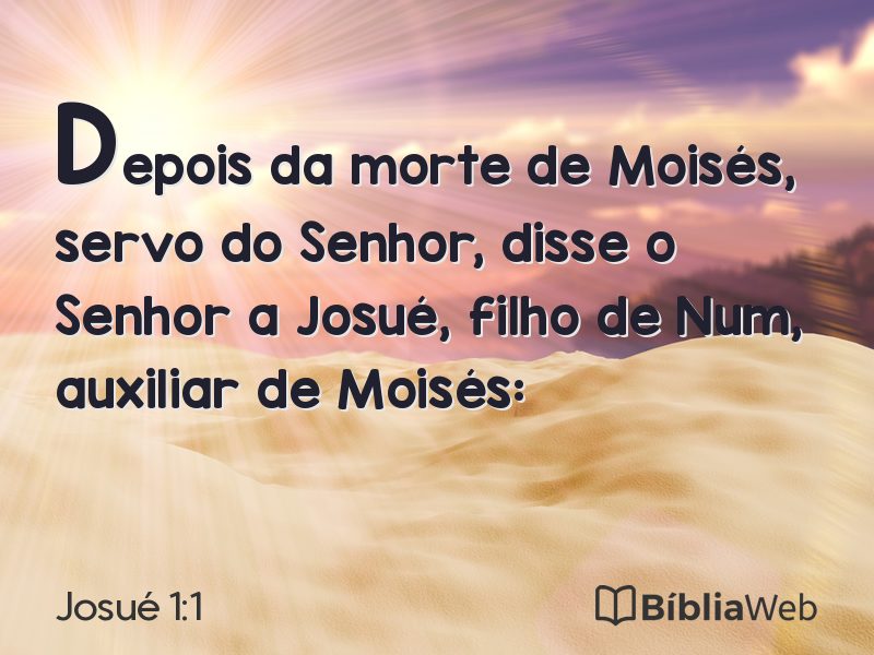 Josué 1:1 em imagem para compartilhar