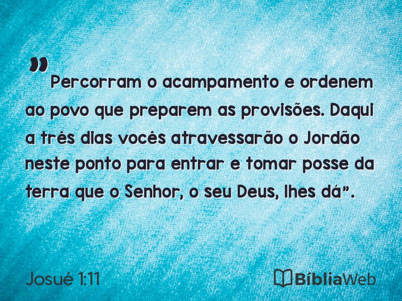 Josué 1:11 em imagem para compartilhar