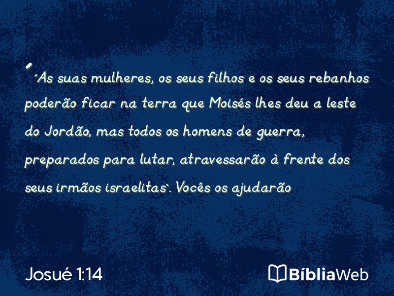 Josué 1:14 em imagem para compartilhar