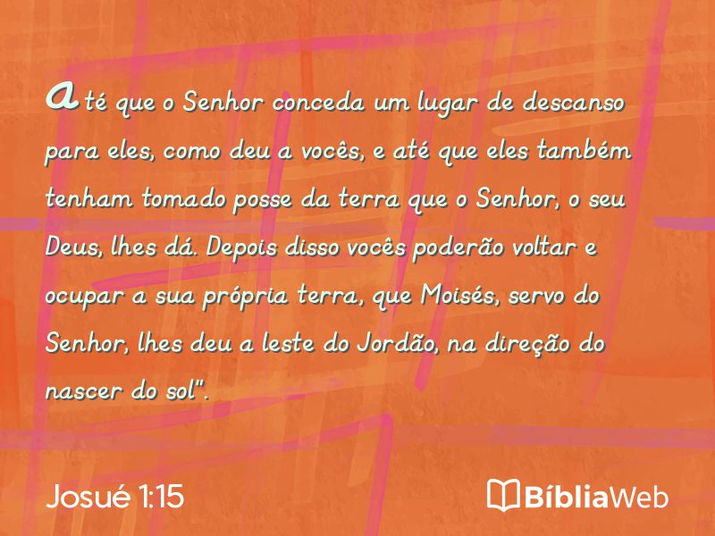 Josué 1:15 em imagem para compartilhar