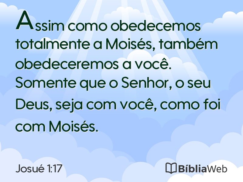 Josué 1:17 em imagem para compartilhar