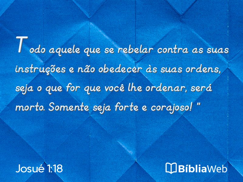 Josué 1:18 em imagem para compartilhar