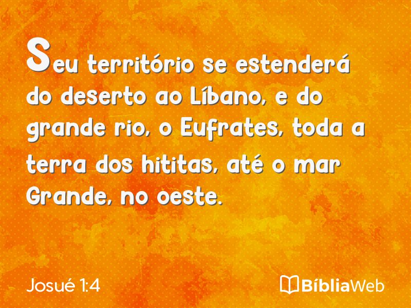 Josué 1:4 em imagem para compartilhar