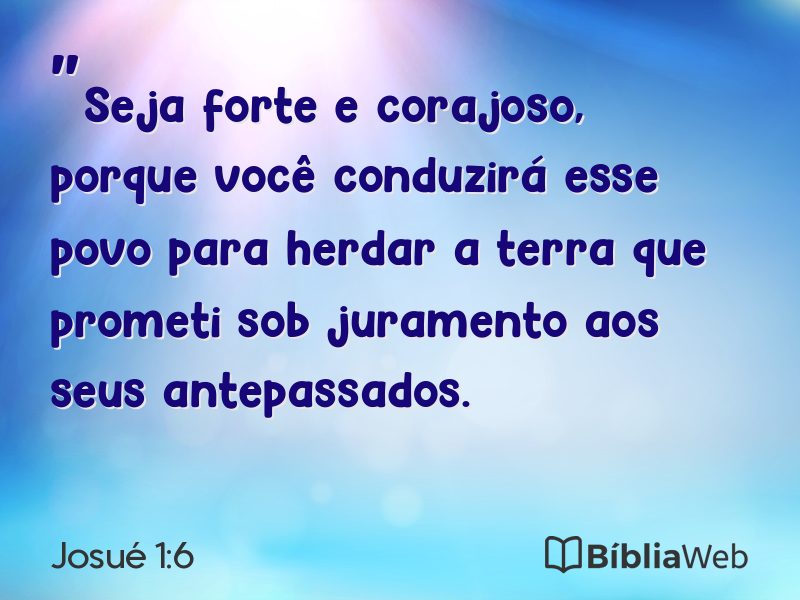 Josué 1:6 em imagem para compartilhar