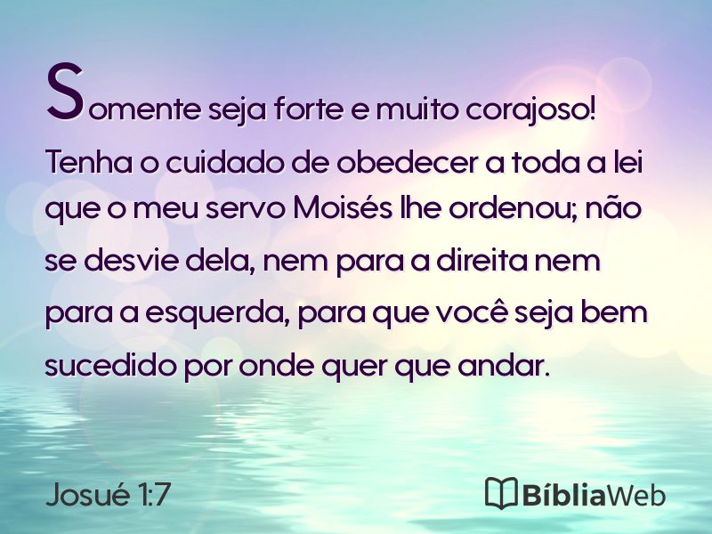 Josué 1:7 em imagem para compartilhar
