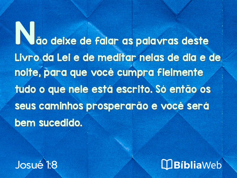 Josué 1:8 em imagem para compartilhar
