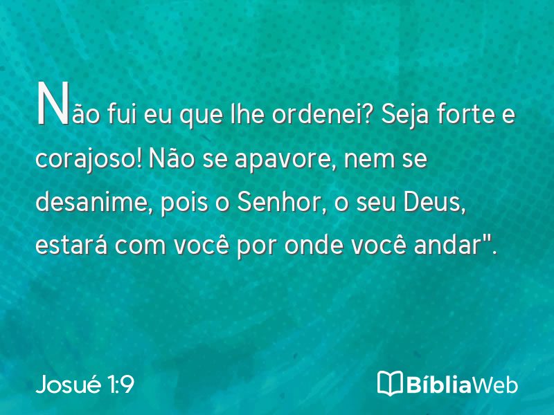 Josué 1:9 em imagem para compartilhar