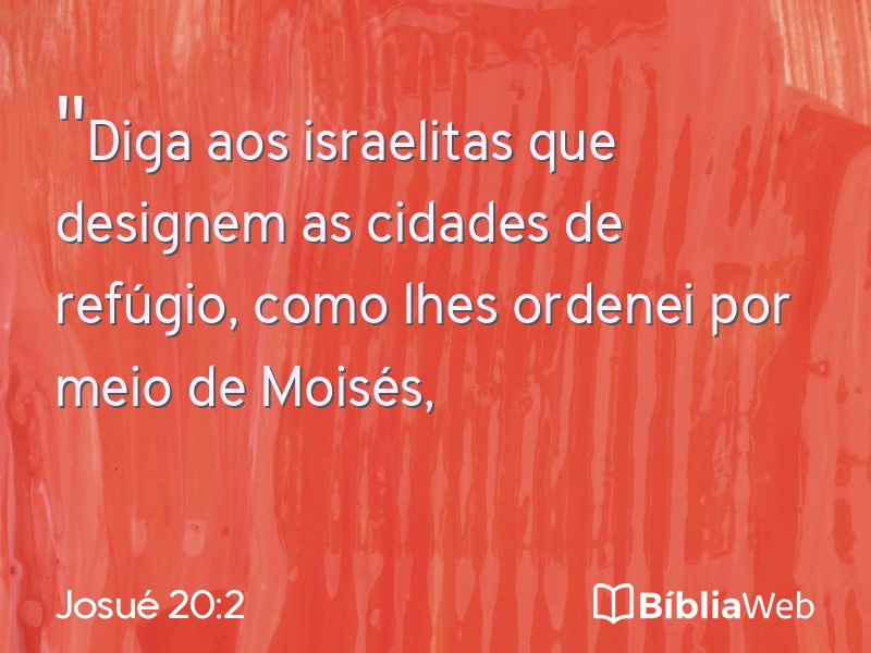 Josué 20:2 em imagem para compartilhar