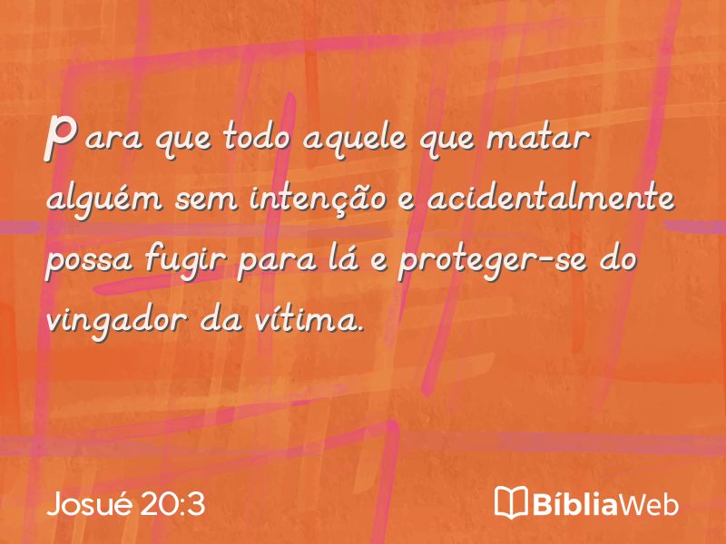 Josué 20:3 em imagem para compartilhar