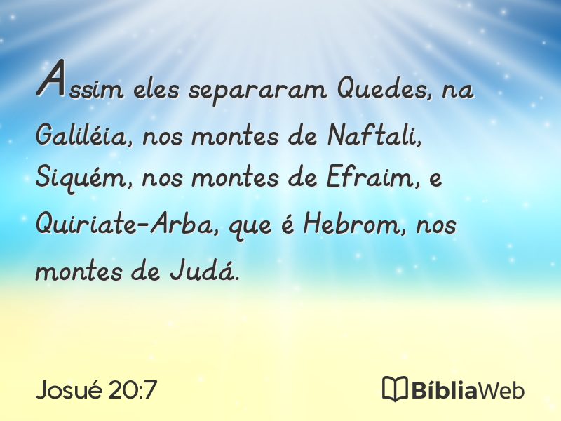 Josué 20:7 em imagem para compartilhar