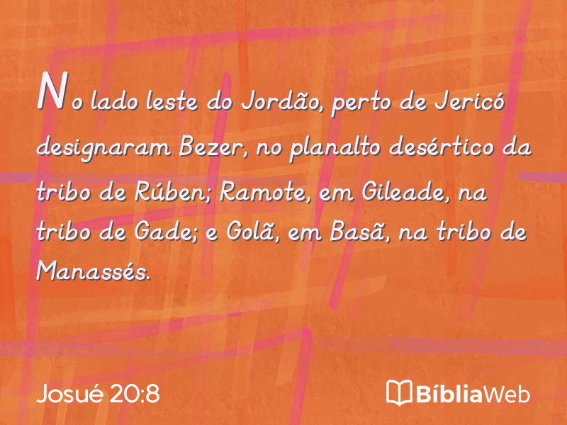 Josué 20:8 em imagem para compartilhar