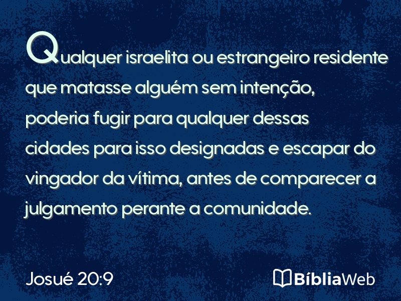 Josué 20:9 em imagem para compartilhar