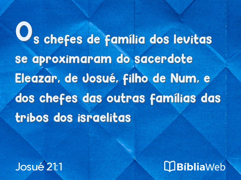 Josué 21:1 em imagem para compartilhar