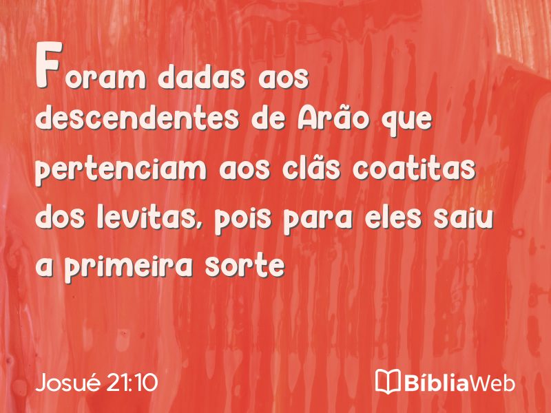 Josué 21:10 em imagem para compartilhar