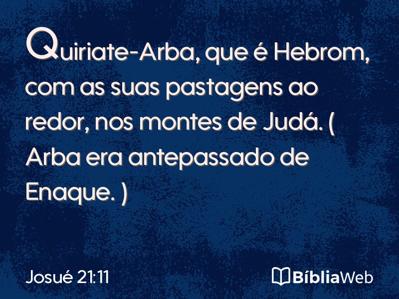 Josué 21:11 em imagem para compartilhar
